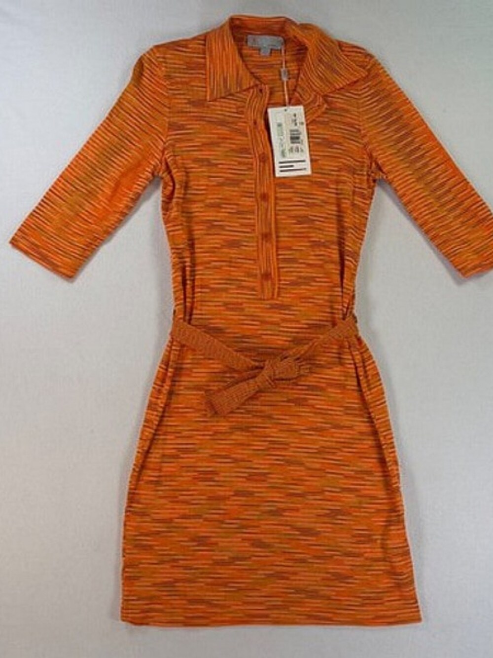 Missoni Shirtdress Knit Striped Orange Women's Size 42